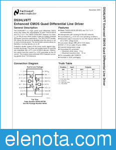 National Semiconductor DS34LV87T datasheet
