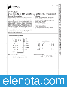 National Semiconductor DS36C200I datasheet