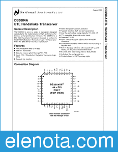 National Semiconductor DS3884A datasheet