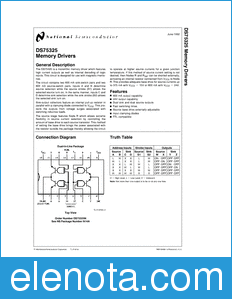 National Semiconductor DS55325 datasheet