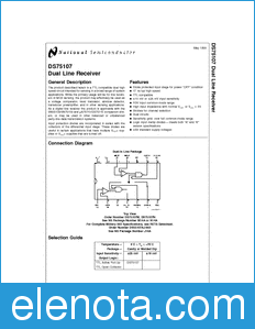 National Semiconductor DS75107 datasheet
