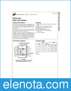 National Semiconductor DS75110A datasheet
