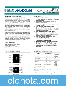 Maxim Integrated Products DS75LX datasheet