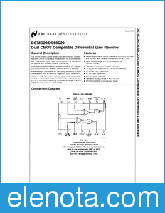 National Semiconductor DS78C20 datasheet
