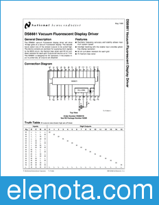 National Semiconductor DS8881 datasheet