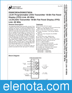 National Semiconductor DS90C363A datasheet