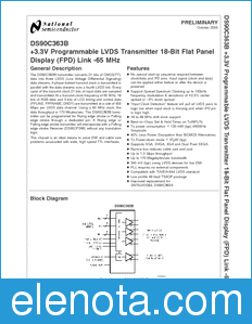 National Semiconductor DS90C363B datasheet