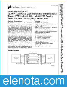 National Semiconductor DS90C383 datasheet