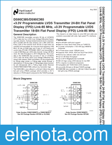 National Semiconductor DS90C385 datasheet