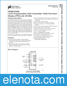 National Semiconductor DS90CF363B datasheet