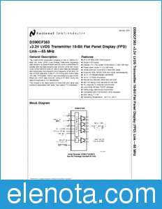 National Semiconductor DS90CF363 datasheet