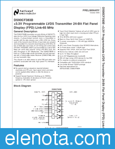 National Semiconductor DS90CF383B datasheet
