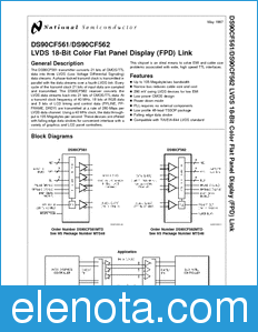 National Semiconductor DS90CF561 datasheet