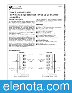 National Semiconductor DS90CR285 datasheet