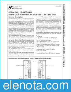 National Semiconductor DS90CR481 datasheet