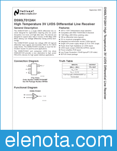 National Semiconductor DS90LT012AH datasheet