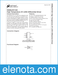 National Semiconductor DS90LV011AH datasheet