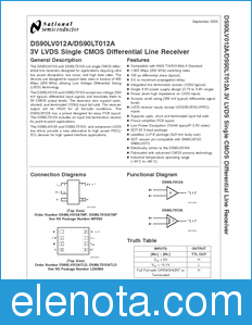 National Semiconductor DS90LV012A datasheet
