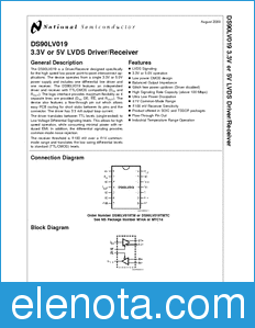 National Semiconductor DS90LV019 datasheet