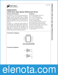 National Semiconductor DS90LV027A datasheet