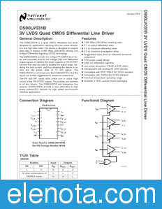 National Semiconductor DS90LV031B datasheet