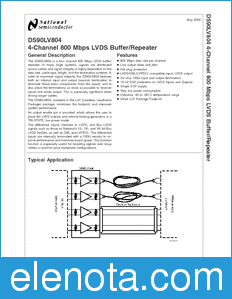 National Semiconductor DS90LV804 datasheet
