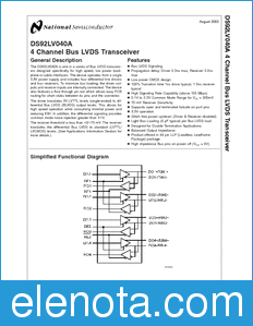 National Semiconductor DS92LV040A datasheet