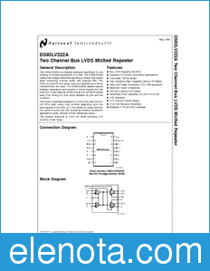 National Semiconductor DS92LV222A datasheet
