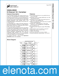National Semiconductor DS92LV8028 datasheet