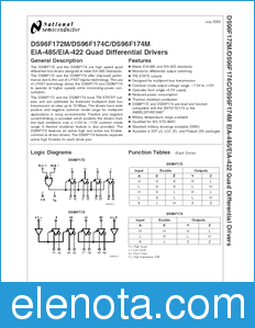 National Semiconductor DS96F172M datasheet