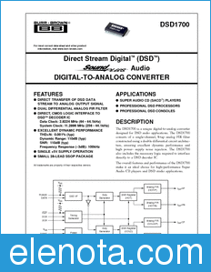 Texas Instruments DSD1700 datasheet