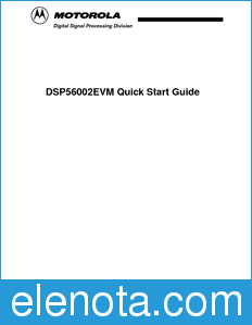 Motorola DSP56002EVMQUICKS datasheet