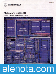 Motorola DSP56004PIX datasheet