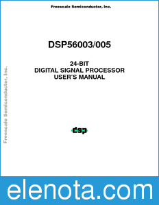 Freescale DSP56005UM datasheet