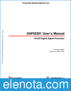Freescale DSP56301UM datasheet