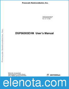 Freescale DSP56303EVMUM datasheet