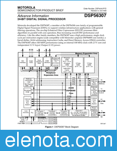 Motorola DSP56307P datasheet