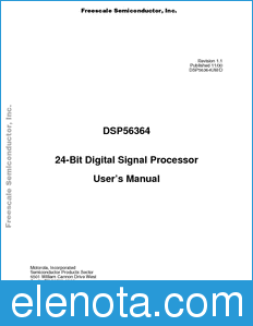 Freescale DSP56364UM datasheet
