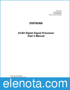 Motorola DSP56366UM datasheet
