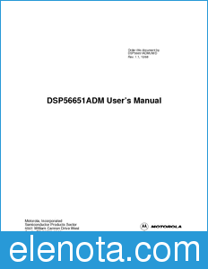 Motorola DSP56651ADMUM datasheet