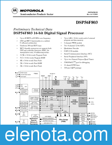 Motorola DSP56F803 datasheet