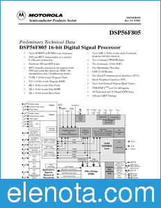 Motorola DSP56F805 datasheet