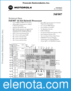 Freescale DSP56F807 datasheet