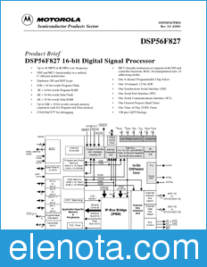 Motorola DSP56F827PB datasheet