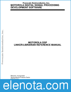 Freescale DSPLINKER_LIBRARIANRM datasheet