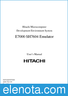 Hitachi E7000 datasheet
