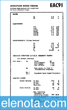 Mullard EAC91 datasheet