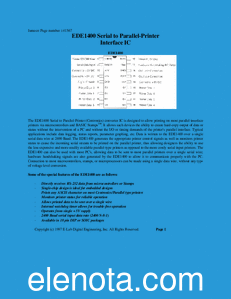 e-lab EDE1400 datasheet