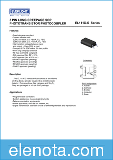 Everlight Electronics EL111X-G datasheet
