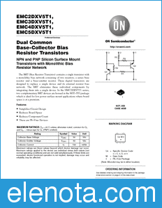 ON Semiconductor EMC3DXV5T1 datasheet